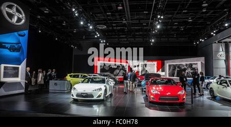 11. Januar 2016 - Detroit, MI, USA - blendet Scion auf Detroit North American Auto Show. (Kredit-Bild: © Alexis Simpson über ZUMA Draht) Stockfoto