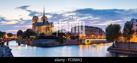 Paris Notre Dame Panorama Stockfoto