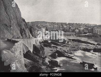 ILFRACOMBE. Gesamtansicht, Capstone Parade zeigen. Devon, antiken Druck 1895 Stockfoto