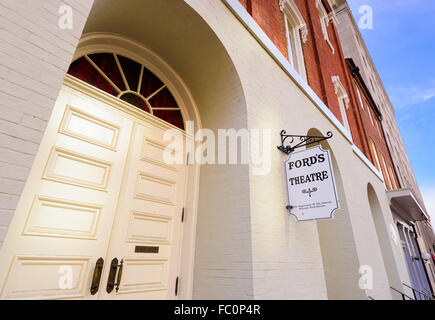 Eingang zum Ford Theater in Washington DC, USA. Stockfoto