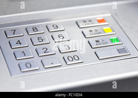 PIN-Code der ATM-Maschine Stockfoto