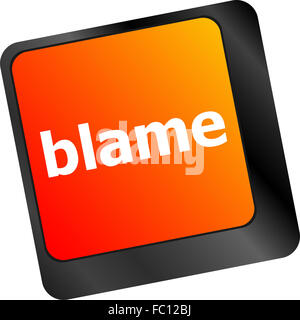 Schuld-Taste am Computer pc-Tastatur Stockfoto