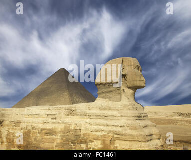 Ägypten-Cheops-Pyramide und sphinx Stockfoto