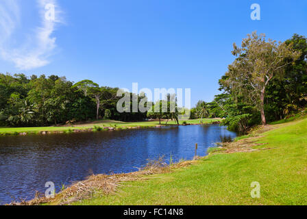 Golfplatz - Insel Praslin Seychellen Stockfoto
