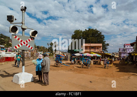 Nationale 7, Ambatolampy, Region Vakinankaratra, Madagaskar Stockfoto