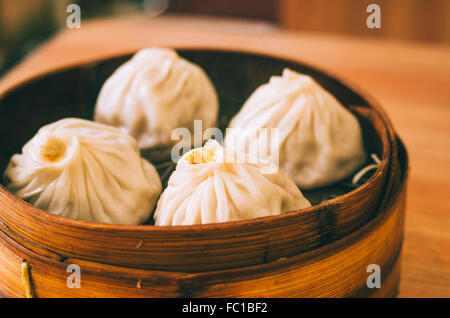 Shanghai-Suppe Knödel Stockfoto