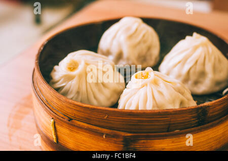 Shanghai-Suppe Knödel Stockfoto