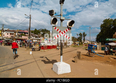 Nationale 7, Ambatolampy, Region Vakinankaratra, Madagaskar Stockfoto