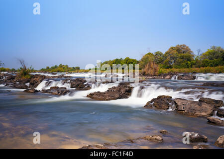 Berühmte Popafälle im Caprivi, Nord Namibia, Landschaft Stockfoto