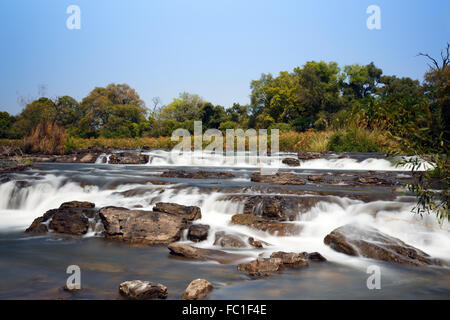 Berühmte Popafälle im Caprivi, Nord Namibia, Landschaft Stockfoto