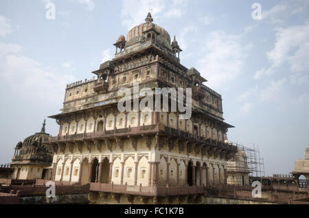 Innenansicht der Datia Palast. Auch bekannt als Bir Singh Palace oder Bir Singh Dev Palast. Datia. Madhya Pradesh. Indien Stockfoto