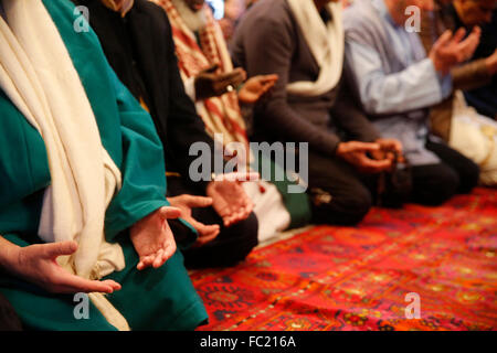Naqshbandi Sufis zu beten. Stockfoto