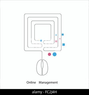 Online-Verwaltung. Stock Vektor