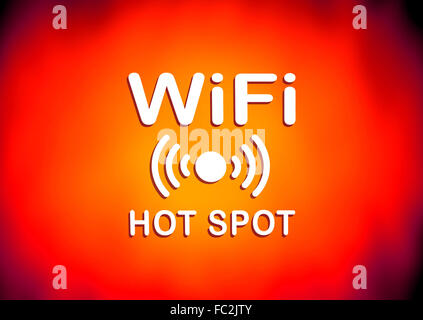 WiFi-Hotspot Schild Stockfoto