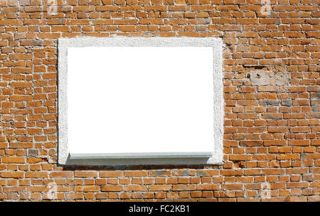 Fenster auf eine alte Mauer. Fragment Stockfoto