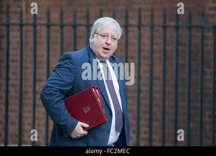 Patrick McLoughlin, Staatssekretär für Transport, kommt in der Downing Street für eine Kabinettssitzung Stockfoto