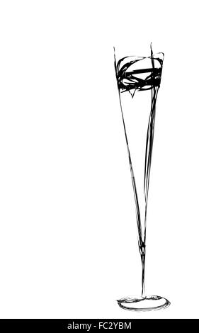 Das stilisierte Weinglas für Fehler Stockfoto