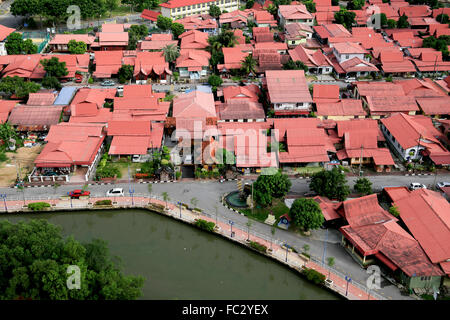 Luftaufnahme von Malacca, Malaysia. Stockfoto