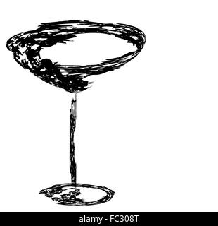 Das stilisierte Weinglas für Fehler Stockfoto