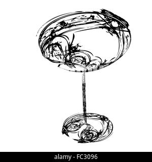 Das stilisierte Weinglas für Fehler Stockfoto