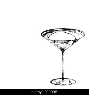 Das stilisierte Weinglas für Fehler Stockfoto