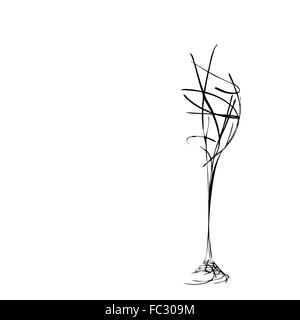 Das stilisierte Weinglas für Fehler Stockfoto