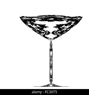 Das stilisierte Weinglas für Fehler Stockfoto