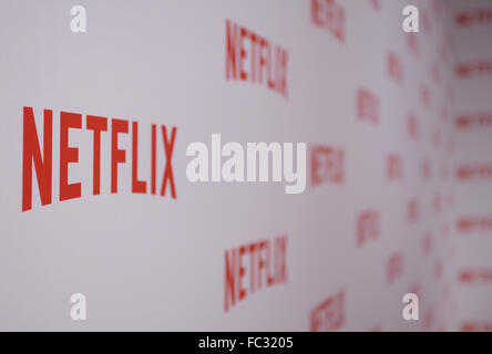 Berlin, Deutschland. 16. Sep, 2014. Netflix-Logo in Berlin, Deutschland, 16. September 2014. Foto: Britta Pedersen/Dpa/Alamy Live News Stockfoto