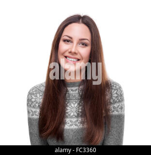 Schöne Brünette Frau. Stockfoto