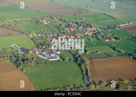Eine Luftaufnahme des Lincolnshire Dorf von Willoughton Stockfoto