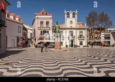 Zentraler Platz von Cascais Portugal Stockfoto