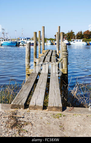 Pier in Bork Havn, Midtjylland, Dänemark Stockfoto