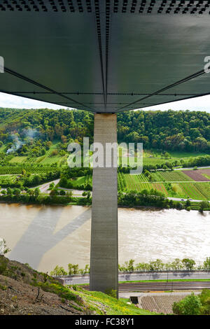 Autobahnbrücke A61 Moseltal Stockfoto