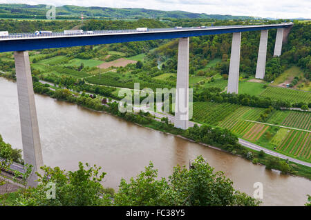 Autobahnbrücke A61 Moseltal Stockfoto