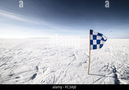 Zielflagge Ziellinie Stockfoto