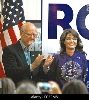 Unabhängigkeit, Kansas, USA, 25. Oktober 2014 Sarah Palin kündigt ihre Unterstützung für Senator Pat Roberts Credit: Mark Reinstein Stockfoto