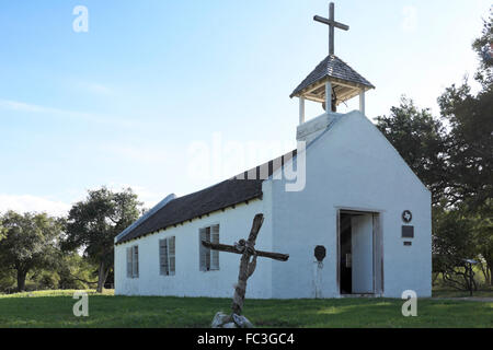 Friedhof Kreuz auf dem Gelände La Lomita Mission in Mission, Texas, USA Stockfoto