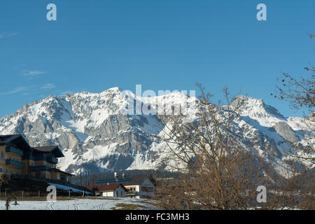 Winter-Ferienregion Dachstein-Gebirge Stockfoto