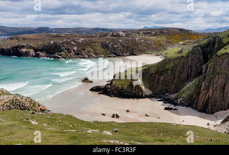 Ceannabeinne Bay, in der Nähe von Durness im weit nordwestlichen Zipfel von Festland Schottland Stockfoto