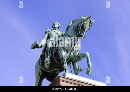 Statue von König Karl Johan Stockfoto