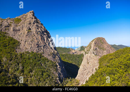 Felsen in Insel La Gomera - Kanarische Stockfoto