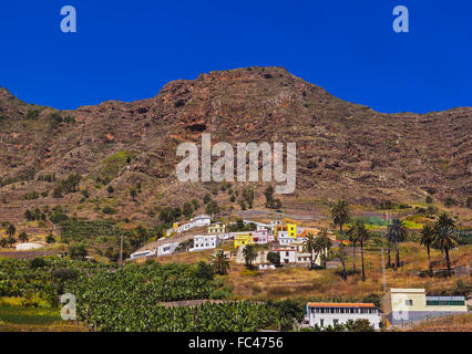 Dorf auf der Insel La Gomera - Kanarische Stockfoto