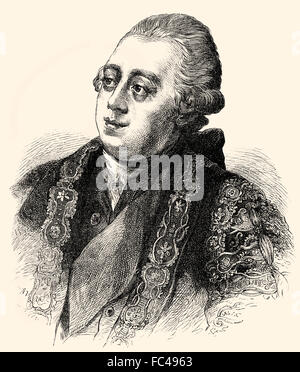 Frederick North, 2. Earl of Guilford oder Lord North, 1732-1792, Premierminister von Großbritannien Stockfoto