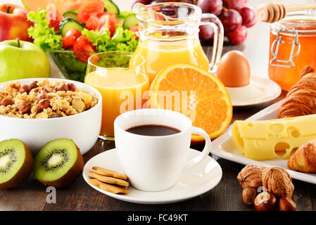 Frühstück, bestehend aus Obst Stockfoto