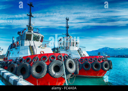 Marine Schlepper Liegeplatz Schwarze Meer Georgia Batumi Stockfoto