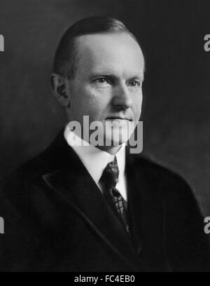 Calvin Coolidge, Porträt von der 30. Präsident der USA, aufgenommen im Jahr 1920 war er Gouverneur von Massachusetts Stockfoto