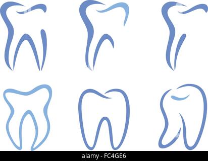 abstrakte Zahn Entwürfe, Vektor-illustration Stock Vektor