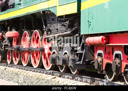 Alte Bahn-Rad Stockfoto