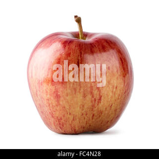 Roten reifer Apfel isoliert auf weißem Hintergrund Stockfoto