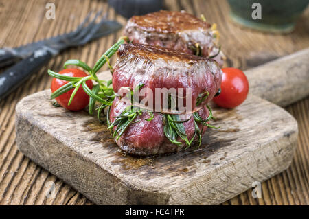 Medaillon vom Rinderfilet Stockfoto